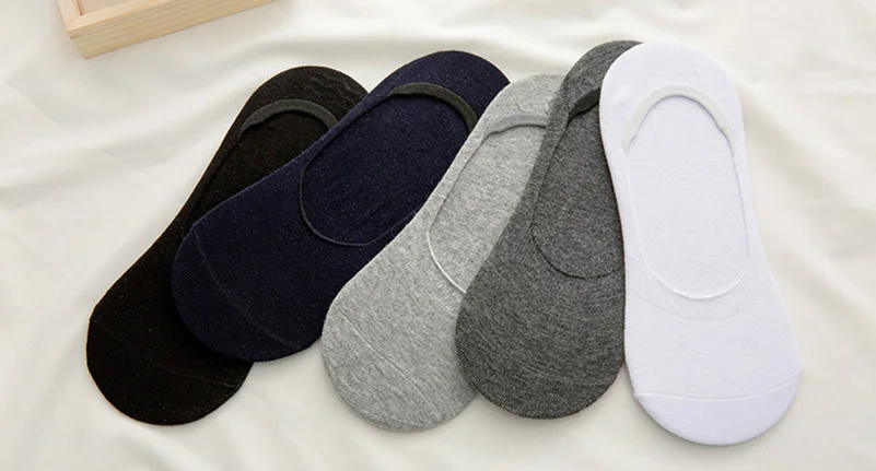 5 пар, мужские носки-башмачки большого размера плюс 46,47, 48, Нескользящие силиконовые невидимые носки, подходят ко всему, носки-Тапочки