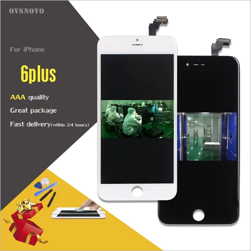Ovsnovo без битых пикселей ЖК дисплей Дисплей для iPhone 5 5S 6 plus 6s Сенсорный экран сборки