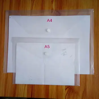 

200 PCS Great Transparent Plastic A4/A5 Folders File Bag Document Hold Bags Folders Filing Paper Storage Office School Supplies
