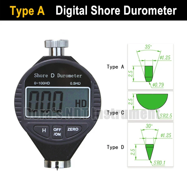 Various Rubber Hardness Test Shore Durometer Tester Handheld for Leather