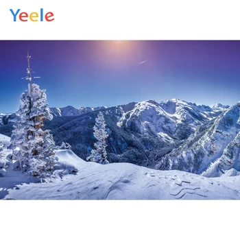 

Yeele Winter Landscape Bedhead Snowy Mountains Sun Photography Backdrops Personalized Photographic Backgrounds For Photo Studio