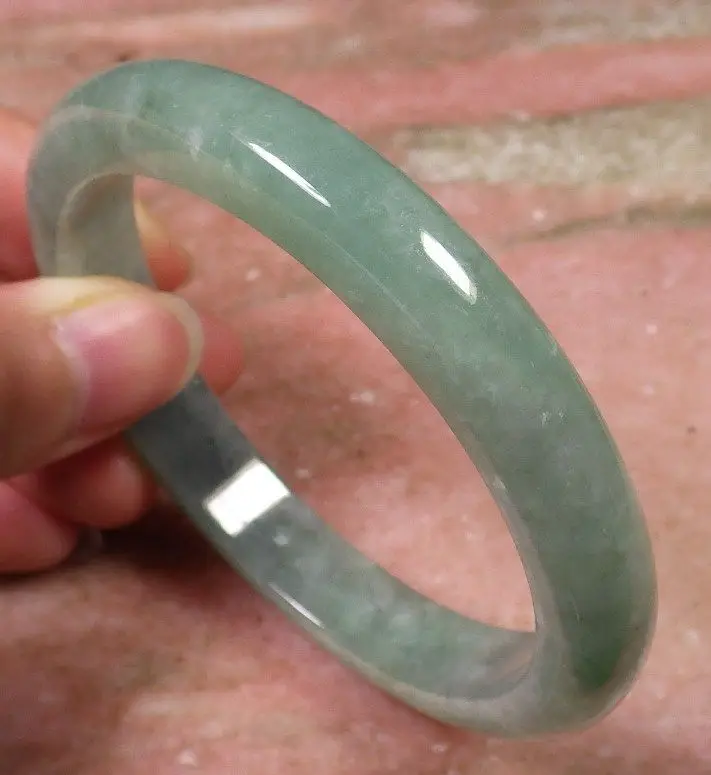 

Certified Green 100% Natural A stone stoneite Bangle Bracelet 59mm 419694