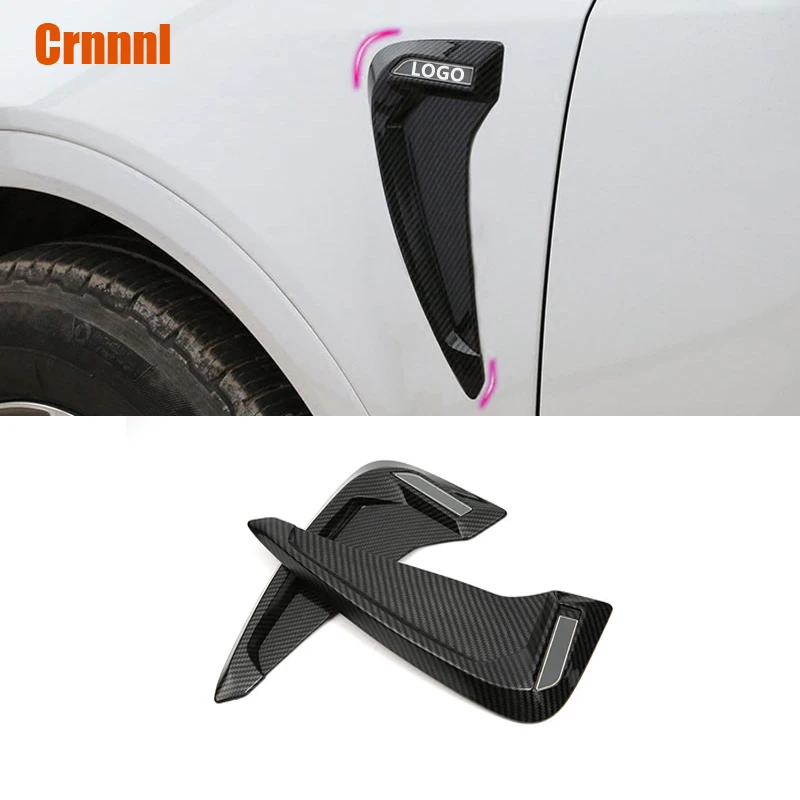 

Carbon fiber style Air Fender Decoration Vent Car Accessories For Mercedes Benz C W205 C200 C260 C300 2015 2016 2017 2018