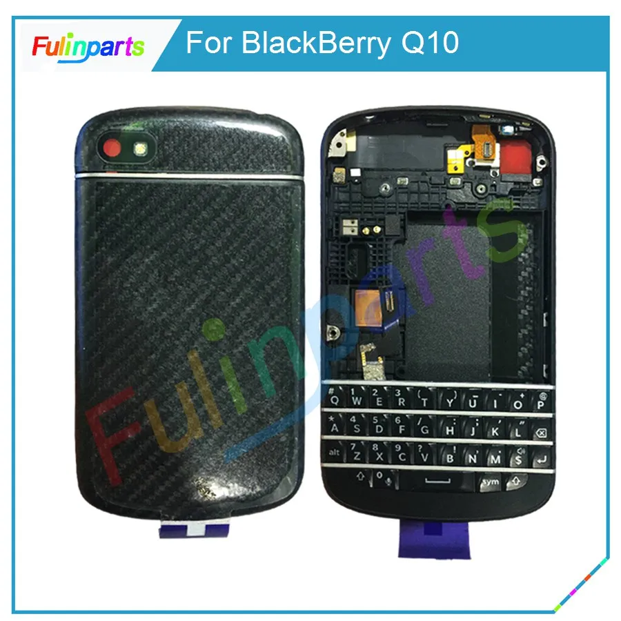 

For Blackberry Q10 Full Housing Back Battery Case Cover + Keyboard Replacement Parts Black/White With Tools