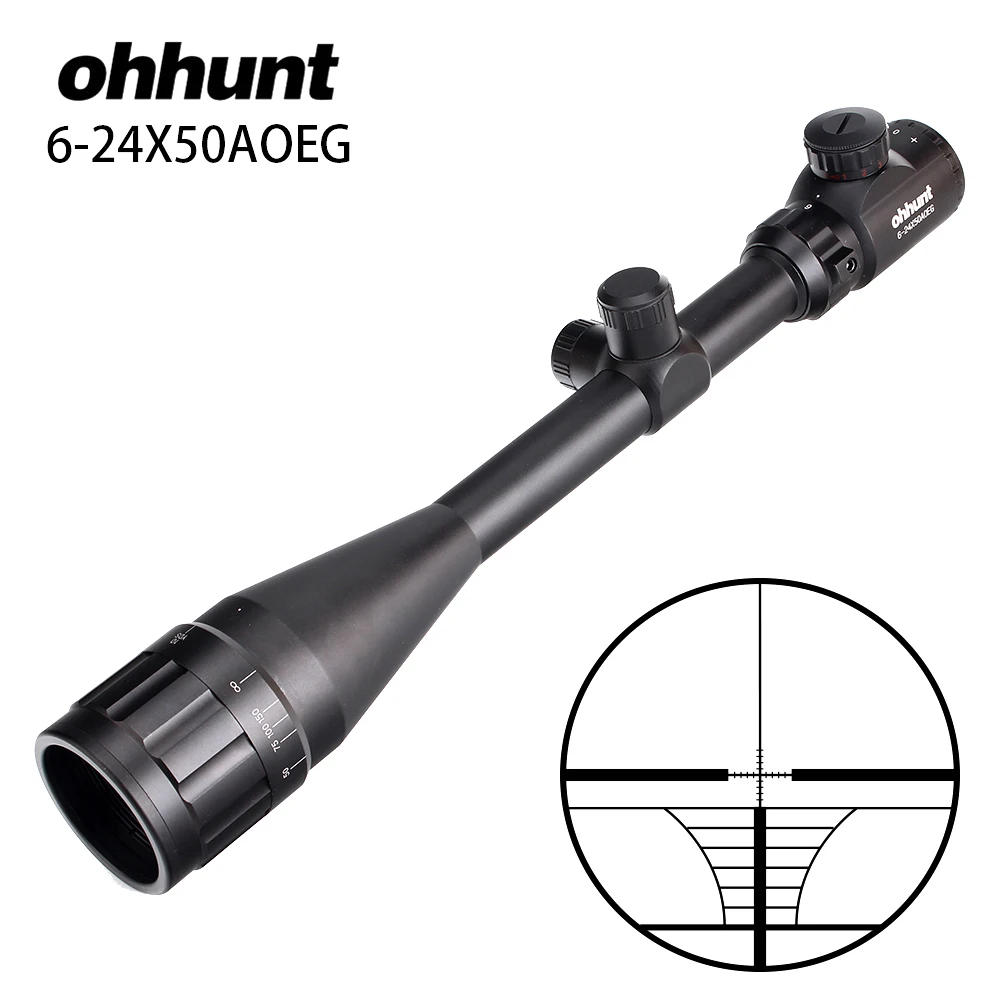 Ohhunt 4X32 3-9X40 4-16X40 6-24X50 بندقية نطاق سلك شبكاني الصيد 1 بوصة البصرية البصر الرماية التكتيكية Riflescopes