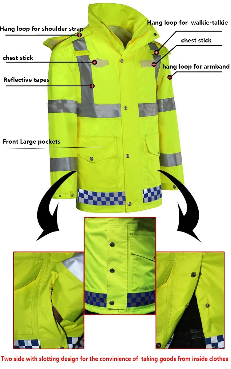 Hi vis EN471 водонепроницаемый ветрозащитный дышащий безопасности reflevtive спецодежды дождевик плащ-дождевик штаны для защиты от дождя