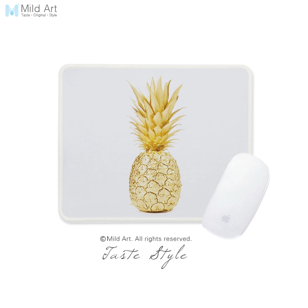 

Nordic Style Minimalist Gold Pineapple Life Quotes Print Creative Girls Gifts Office Gamer PC Gaming Computer Mouse Pad Mat Set