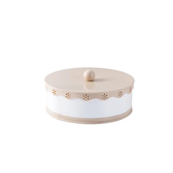 

5 Grids Snack Serving Tray Double-Layers Candy Box With Lid Hollow Candy Dish Wedding Table Decoration For Dried Fruits Candy Sn