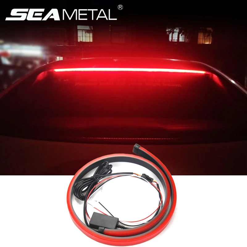 Car High Brake Lights 90cm Flexible LED Warning Signal Light Auto High