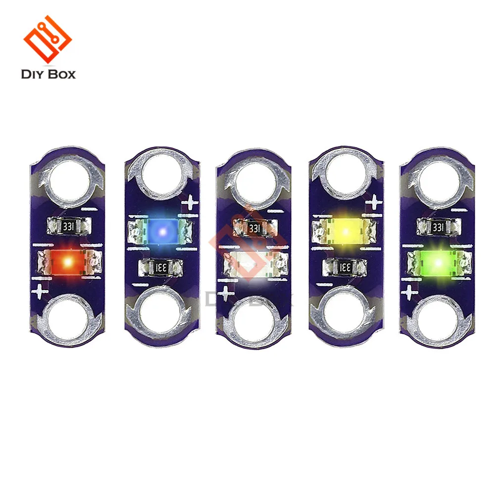 Комплект светодиодов LilyPad DIY 5 шт./лот 3 в 40 мА SMD светодиодное оборудование светло