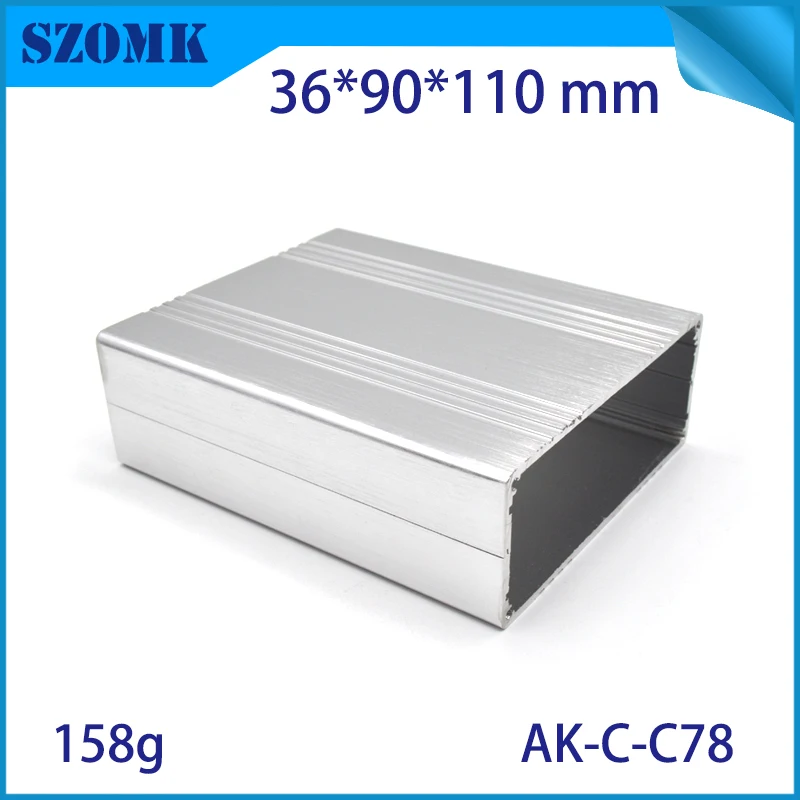 Szomk Custom Diy Extruded Aluminum Heat Sink Enclosure for inverter relay GPS tracker aluminum box audio display junction box (7)