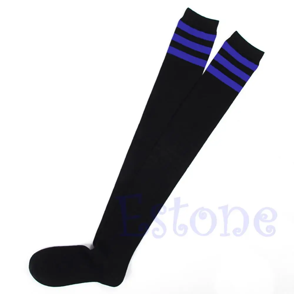 Thigh High Sexy Cotton Socks Women's Striped Over Knee Girl Lady Sock A5405