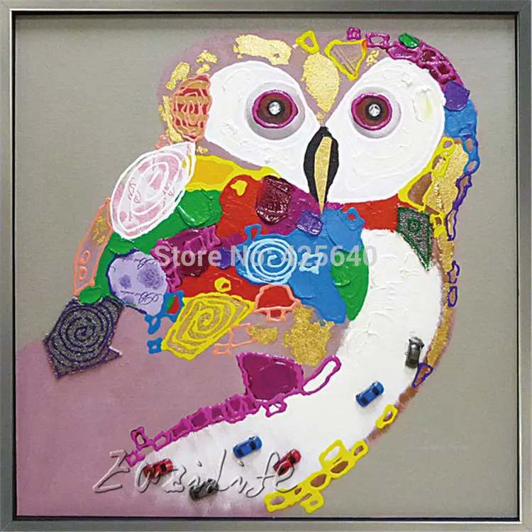 

Pop art The Owl on canvas modern abstract oil painting handmade oil painting Animal Pop Art Home Decor Living Room