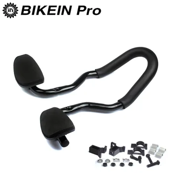 

BIKEIN - Mountain Road Bike Triathlon Time Trial Rest Handlebar Travel Aerobar Aluminum Cycling MTB Aero Bar 22.2mm Black 595g