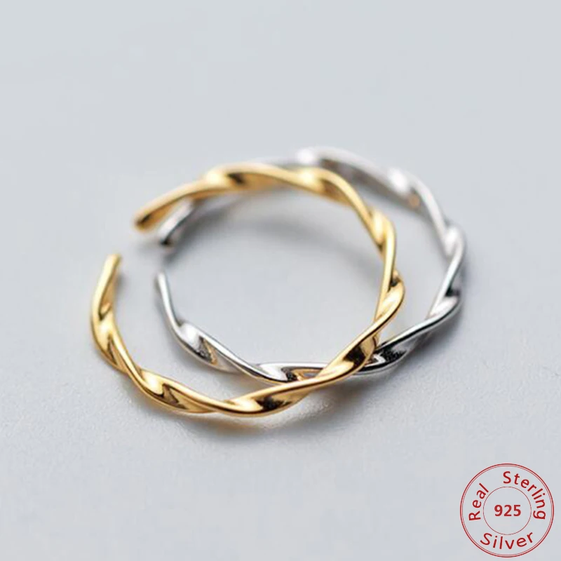 

Thin Slim Gold Color Stacking Knuckle Ring Set Small Finger Real 925 Silver Ring Simple Smooth Fine Ring For Women Jewelry
