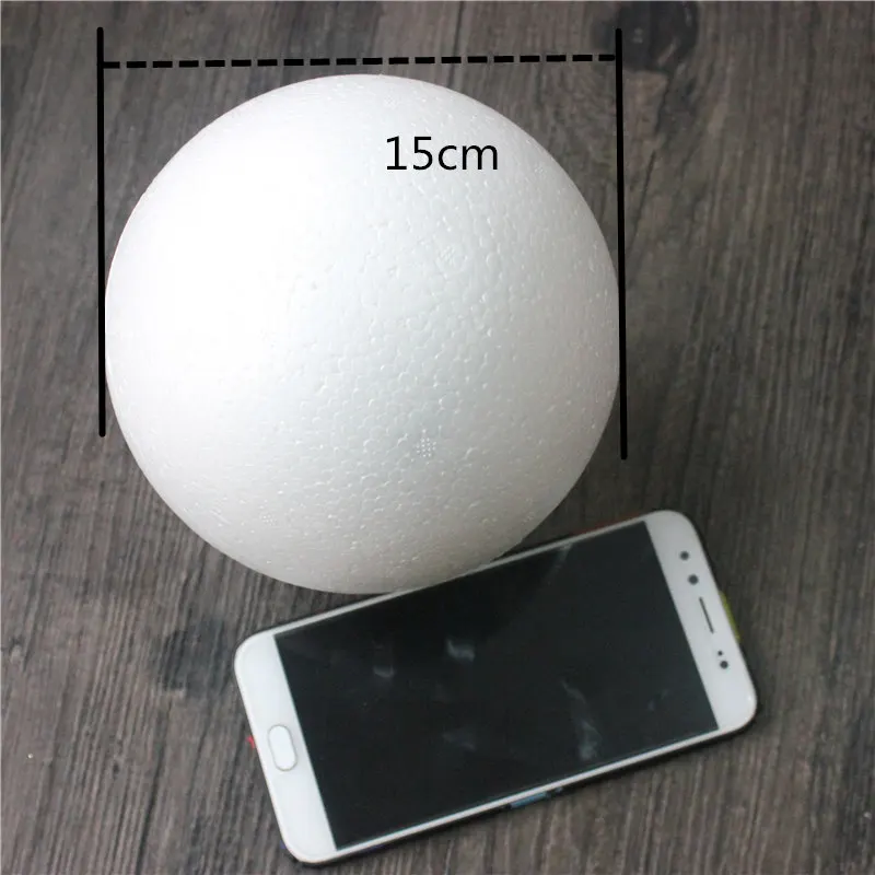 

1 pcs 150mm Modelling Polystyrene Styrofoam Foam Ball White Craft Balls For DIY Christmas Party Decoration Supplies Gifts