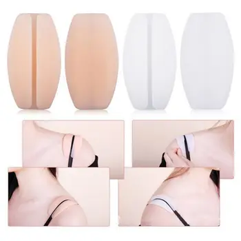 

2Pcs/Pair Women Bra Strap Cushion Holder Soft Silicone Non-Slip Pliable Ease Shoulder Discomfort Protectors Pads Breathable Hole