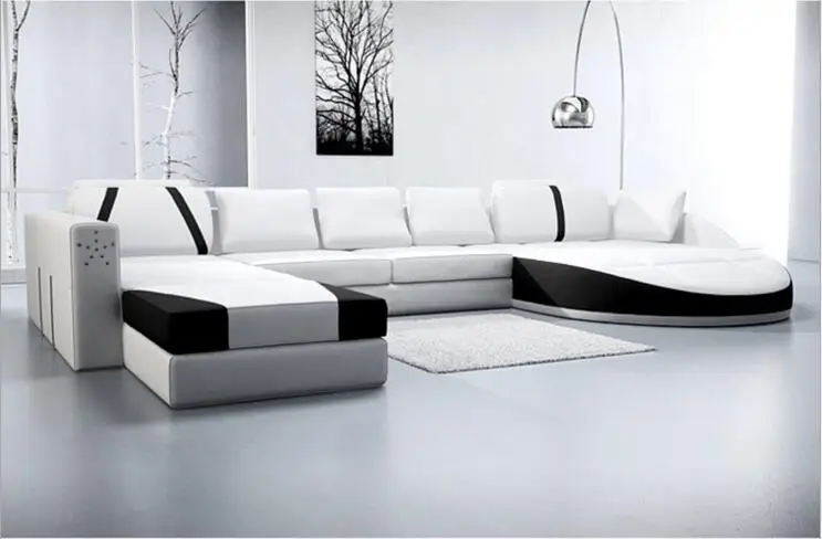 US $1.250.00 modern style  living room Genuine leather sofa a1283