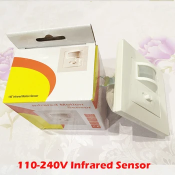 

High Quality Adjustbale110-240V 50Hz 140 Degree PIR Infrared Motion Sensor Detector Movement light Switch free shipping YY