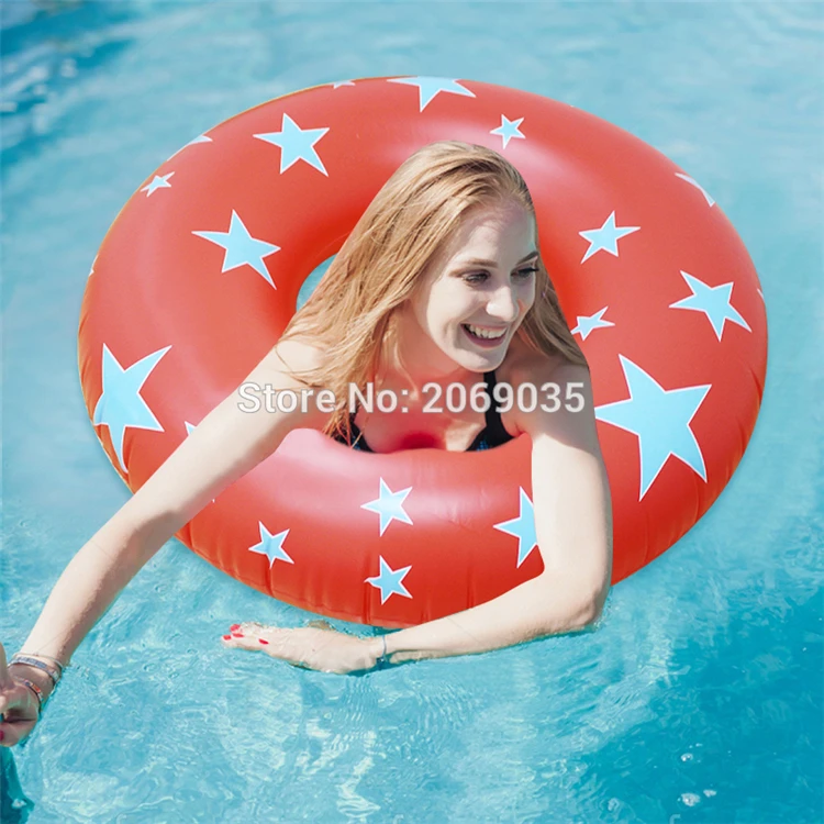 Тропическим принтом трубки Float 115 см гигантский Радуга поездки надувной бассейн кольцо Starry Eyed бассейн Водный вечерние игрушка HA007