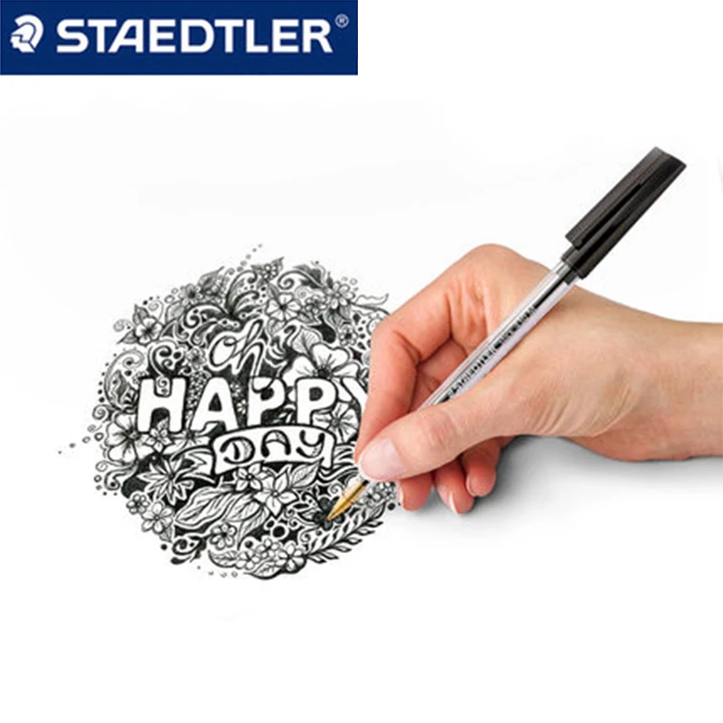 Staedtler Stick 430 м шариковая ручка 0,7 мм 10 шт./лот красный синий черный Shool& офисные принадлежности