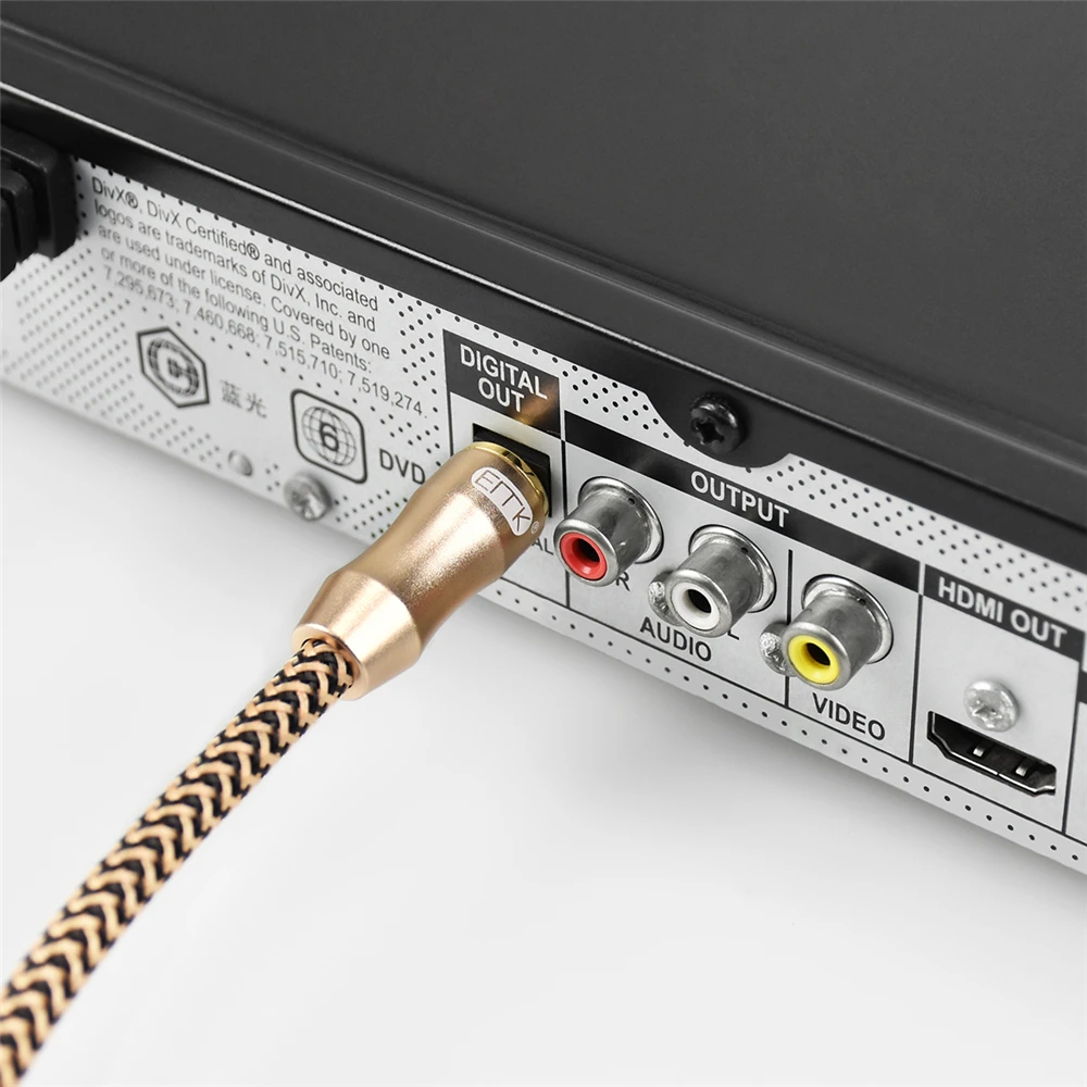 Цифровой оптоволоконный кабель EMK Toslink адаптер аудиокабеля 1 м 2 3 для ТВ Blueray PS3 XBOX