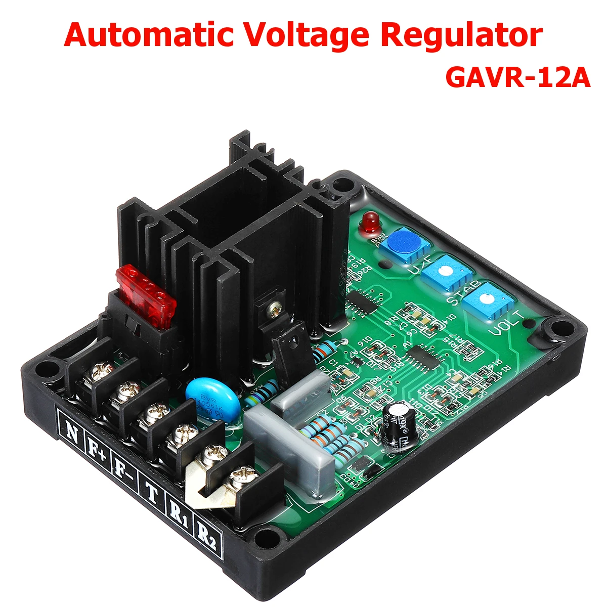 

Automatic Voltage Regulator AVR GAVR-12A 220/400VAC Under Frequency Protection Soft Start Voltage Ramping EMI Suppression Stable