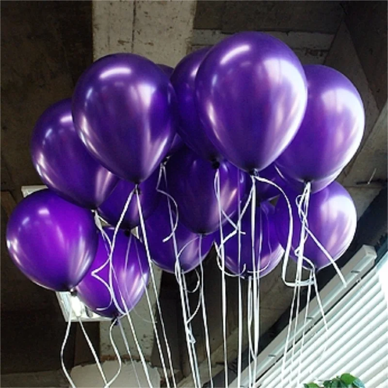 

10pcs/lot 10inch Purpl Pearle Latex Balloon 21 Colors Inflatable Round Air Ball Wedding Happy Birthday Party Balloons Decoration