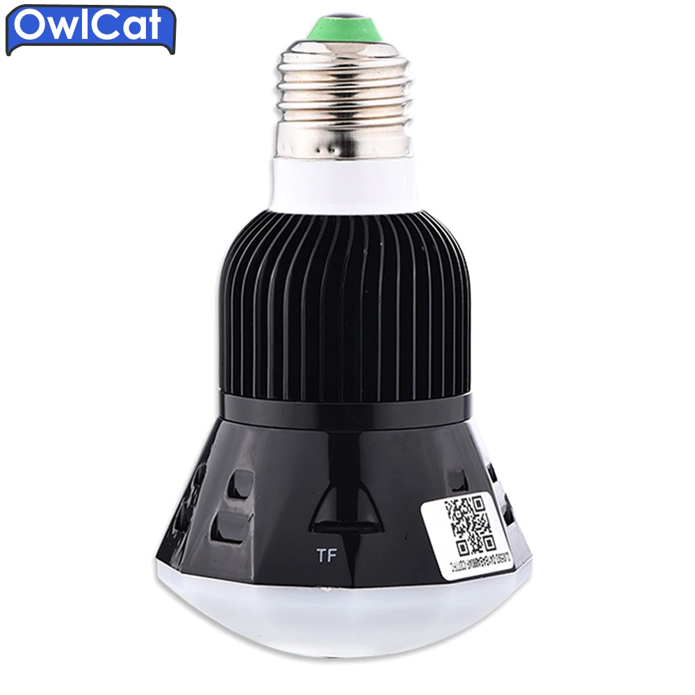 

OwlCat HD 1296P 1080P Bulb CCTV DVR Camcorder Wireless IP Camera SD Card Smart Panoramic Wifi Camera FishEye 3D VR Microphone