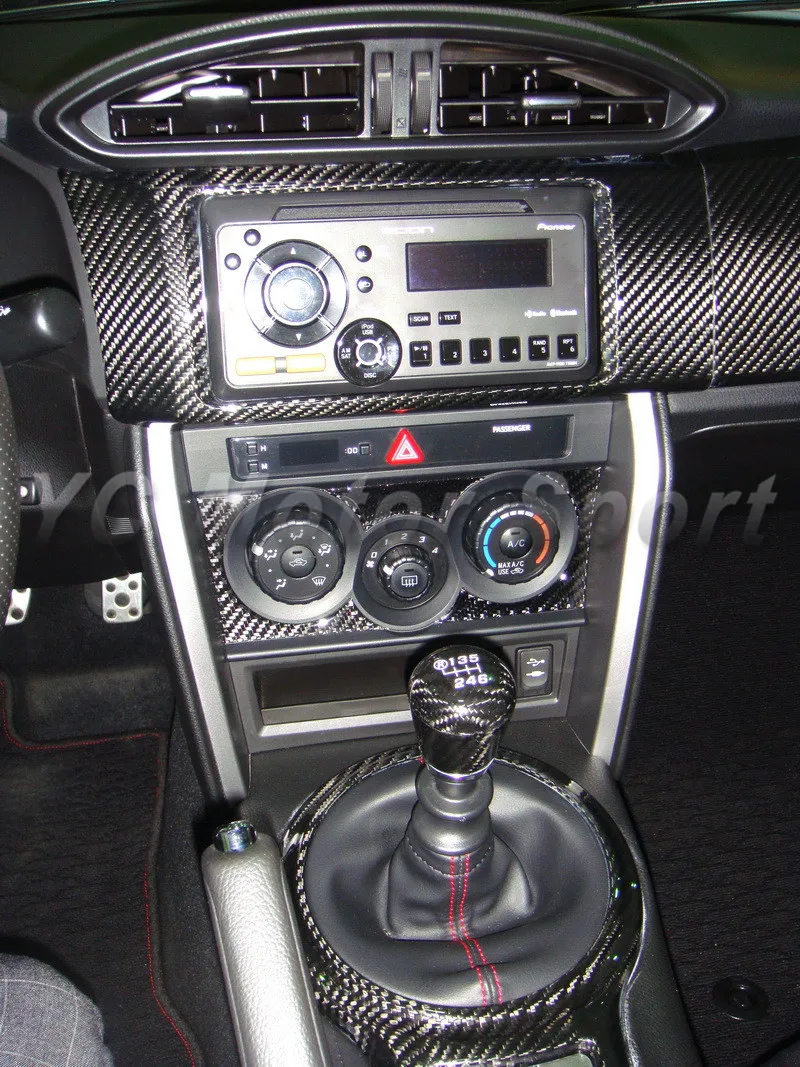 Car Accessories Carbon Fiber Black Interior Trim Kit 5pcs Fit For