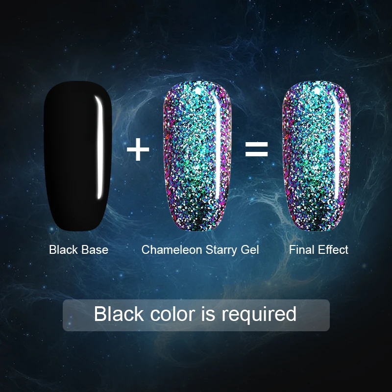 UR SUGAR 7.5ml Chameleon Holographic Gel Polish Starry Sparkle Glitter Soak Off UV Gel Varnish Long-lasting Nail Lacquer