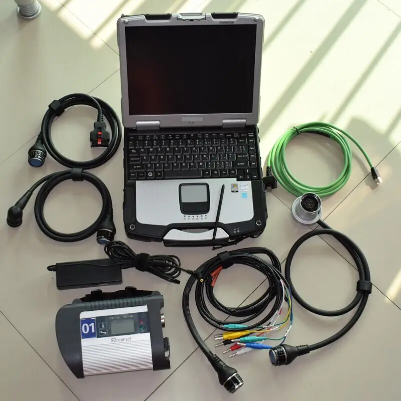 Mb star Подключение compact4 звезда Диагностика dts mb sd c4 с,09 в SSD Суперскоростной с toughbook CF-30 ноутбук 4 Гб