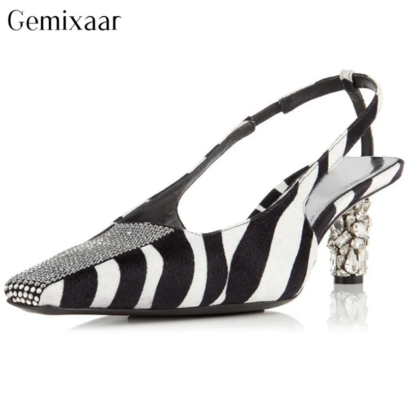 zebra stripe pumps