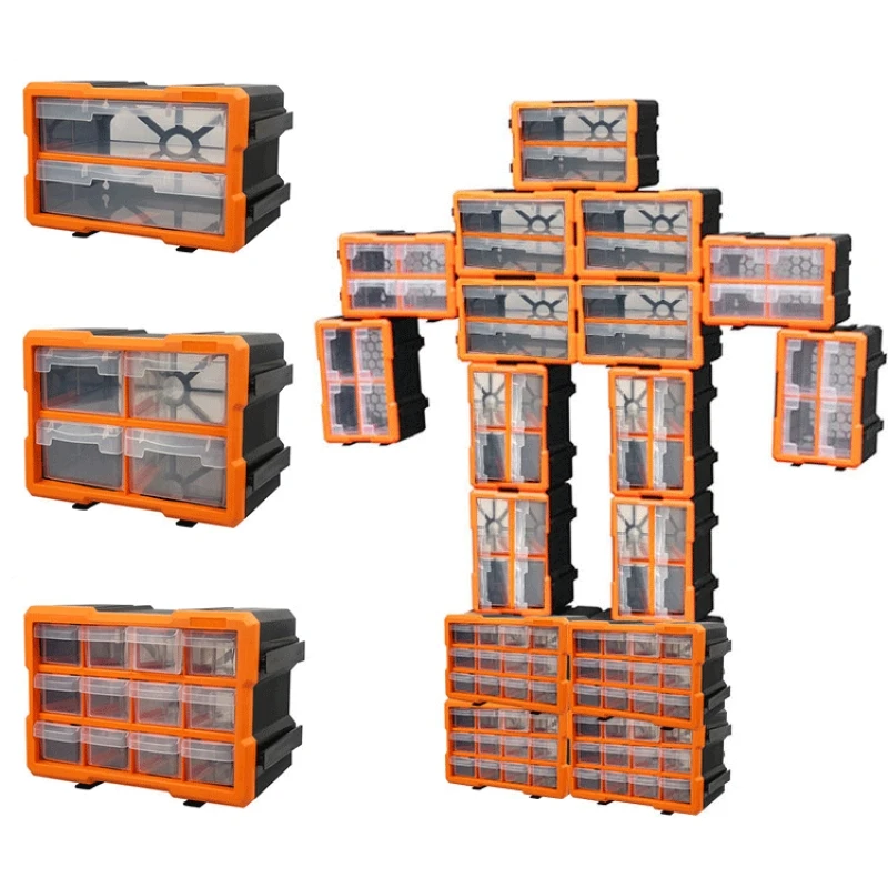 

Component box with drawer Plastic hardware parts box screw storage box compartment Workshop organization storage tool box