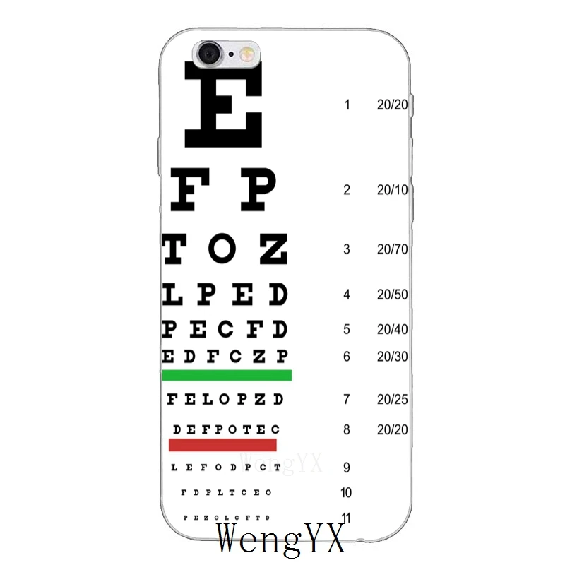 Медицинский глаз Таблица для проверки зрения тонкий ТПУ мягкий чехол для телефона чехол для samsung Galaxy S3 S4 S5 S6 S7 edge S8 S9 Plus mini Note 3 4 5 8 - Цвет: Vision-Chart-A-05
