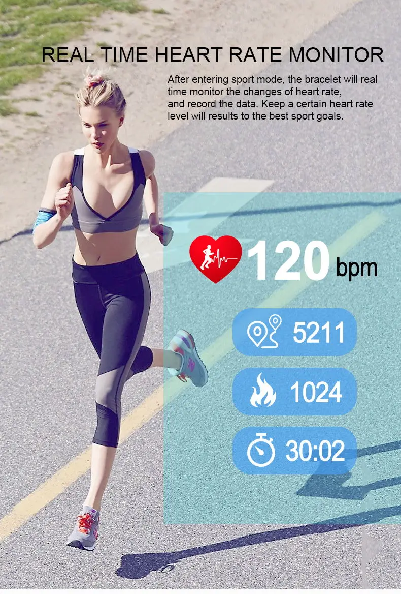 MOCRUX 2018 Smart Bracelet Wristband       - Smartband Sport Watch ios android IOS