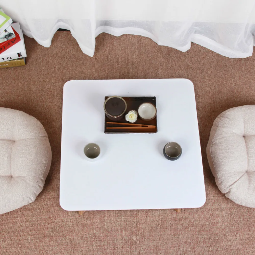 Natural bamboo and wind floating window tatami square table Japanese multi-function coffee table LM1221954