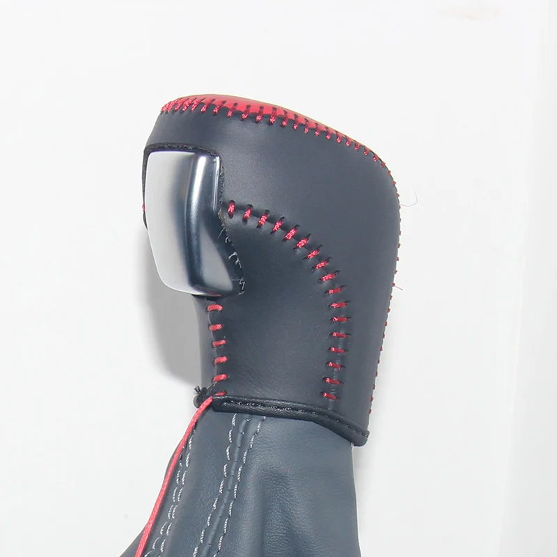 Natural cuero gear shift knob cubierta para Audi A6L en coche 2016 años cubierta en el cambio de engranaje perilla copri pomello cambio caso ppc Natural cuero gear shift knob cubierta para Audi A6L en coche 2016 años cubierta en el cambio de engranaje perilla copri pomello cambio caso ppc