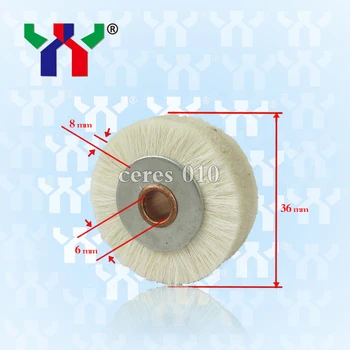 

Brush Wheel Gray and soft hair for Heidelberg Machine Diameter:36 mm Hole Diameter:6 mm Thickness:8 mm Package:5 pcs/pack