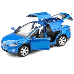 Новый 1:32 Tesla модель X сплава автомобиля модельные листы и игрушечные машинки Бесплатная доставка Детские игрушки для детей подарки мальчик