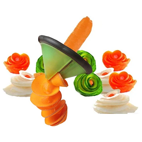 

Fruits Vegetable Carrot Cucumber Spiral Slicer Carving Knife Kitchen Cutter Tool Vegetable Roll Flower Slicer Shred Device