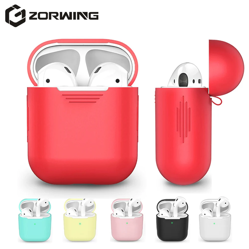 

Soft Silicone Earphone Case For Airpods Air pods bag cover Shockproof Protective Case For Apple Airpods 2 Cover Accessories