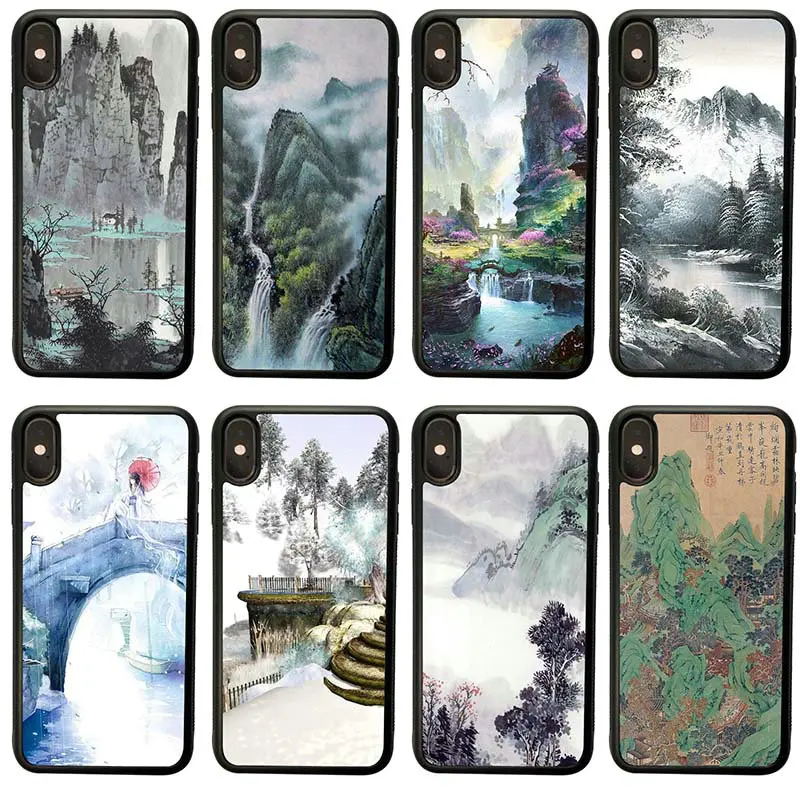 Чехлы с рисунком для iphone X XS мобильный телефон сумка чехол черный Задняя крышка
