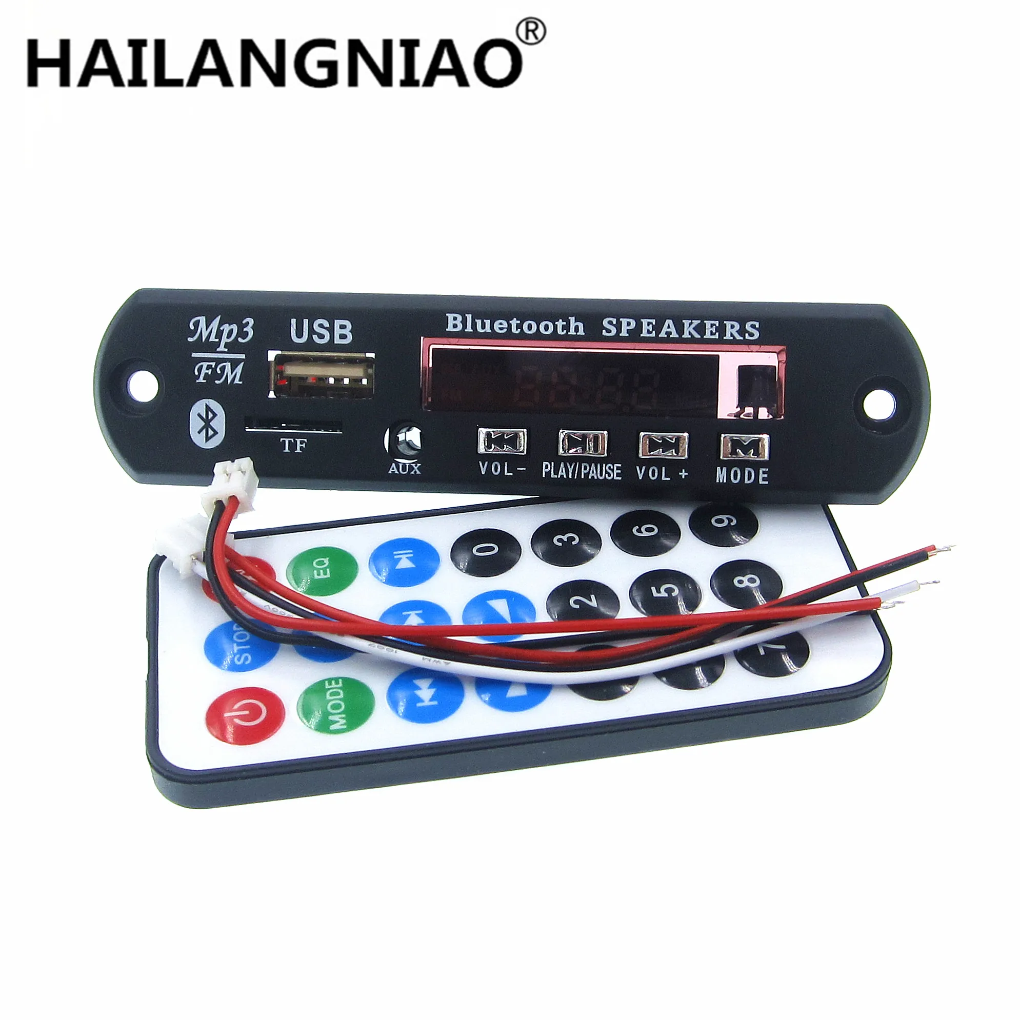 Модуль платы декодирования MP3 Bluetooth с разъемом для SD карты/USB/FM/удаленным модулем