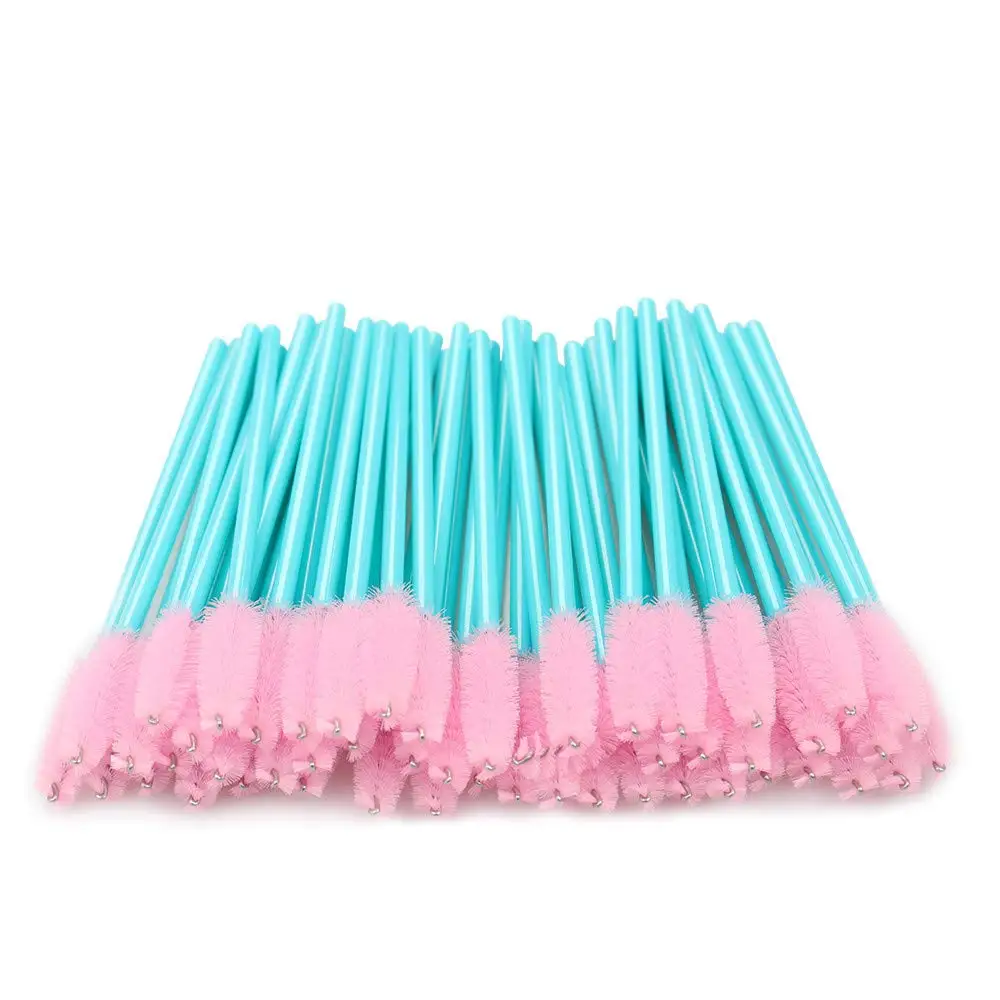 

1000Pcs/Pack Disposable Micro Eyelash Brushes Mascara Applicator Wand Brushes Comb Eyelash Brushes Makeup Tool Kit Blue&Pink