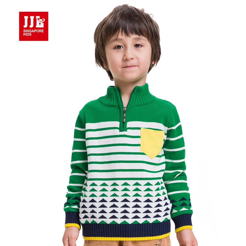 boys sweaters turtleneck zipper design knitted sweater 100% cotton comfortable kids clothes casual style for