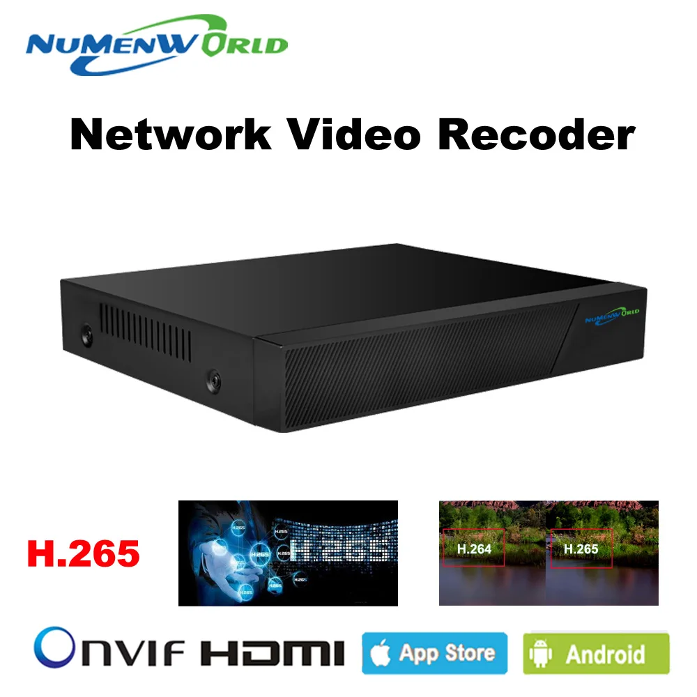 HD H.265 8CH NVR 1080P CCTV NVR безопасности 8-канальный Сетевой Видео Регистраторы Поддержка ONVIF HDMI смартфон ПК для IP камера системы