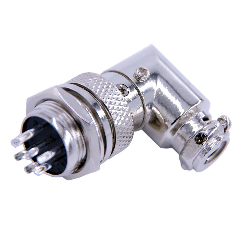 Aviation connector 7pin Diam16mm GX16-7Wpin push-pull Bent 4A125v Male-Female plug | Обустройство дома