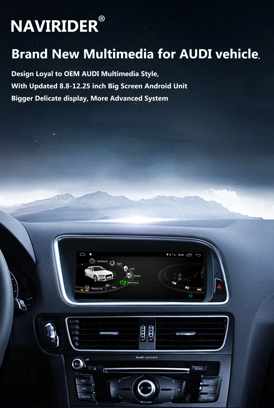 Flash Deal Touch Screen Car Android 8.0 Radio Player Fit for Audi A3 2014-2017 Multimedia octa Core Gps Navigation Bluetooth with MMI Menu 0