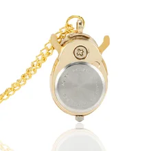 Retro Gold Cute Beetle Quartz Pocket Watch Mechanical Pendant Necklace Chain Clock Gifts GDD99 fashion cute girl picture pocket watch with necklace pendant clock chain jewelry gifts lxh